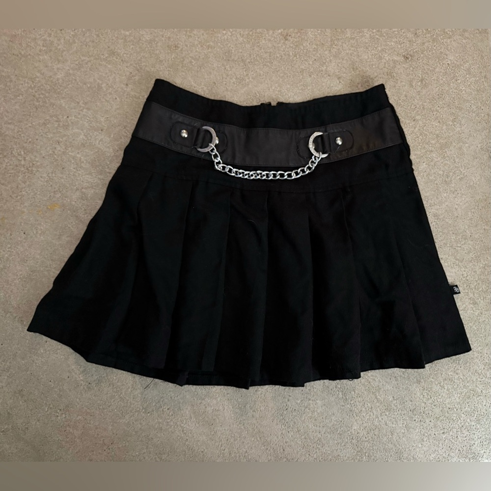 Royal Bones Black Pleated Skirt from Hot topic